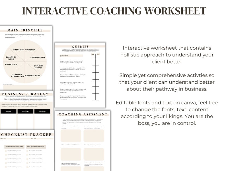 Coaching Intake Form: Life Coaching Worksheet, Confidentiality Template ...