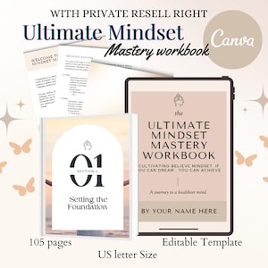 Bearbeitbares Mindset-Arbeitsbuch: PLR Coaching Journal Vorlage (103-seitiges PDF)