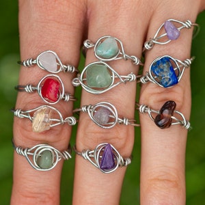 custom handmade crystal ring Bild 1