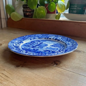 Copeland Spode, England vintage before 1970 lunch or dessert plate in Blue Italian pattern Width 23cm 9in