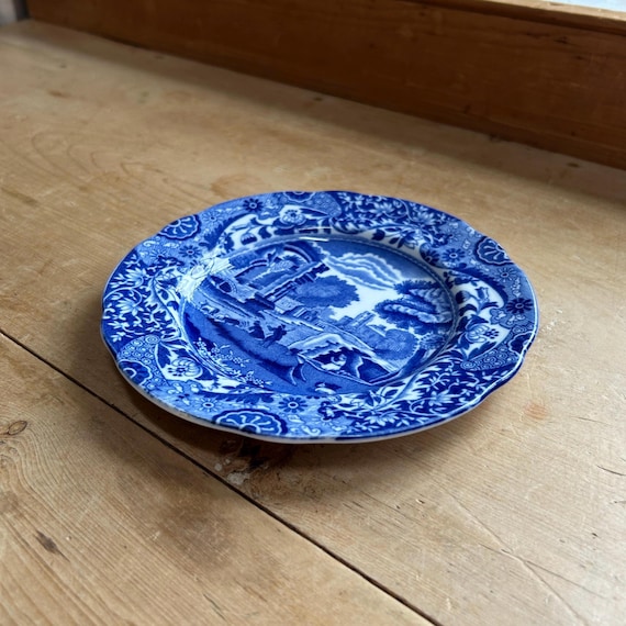 Vintage Copeland Spode Blue Italian Tea Plate W16cm, England