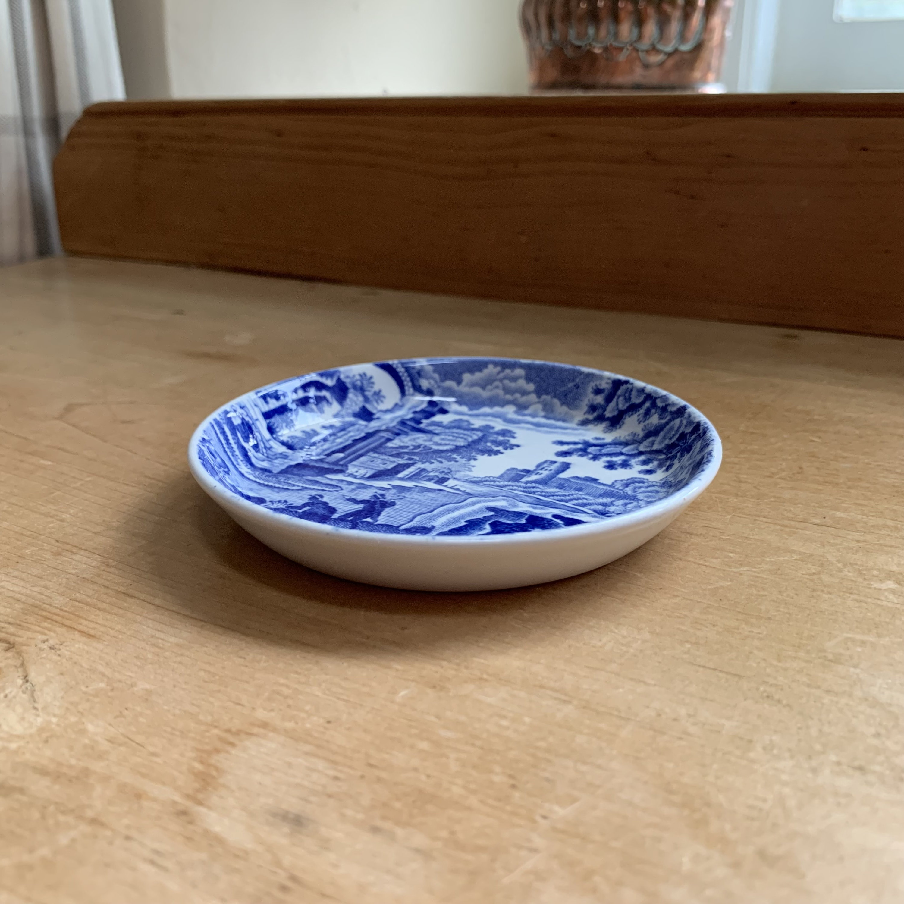 Spode Pin Vintage Copeland Spode Blue Italian Coaster or Pin Dish W10cm, England ...