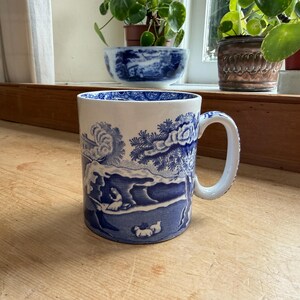 Vintage Spode Blue Italienisch 0,3L 0,5pt Standardbecher H8,4 cm, England 2000-2006