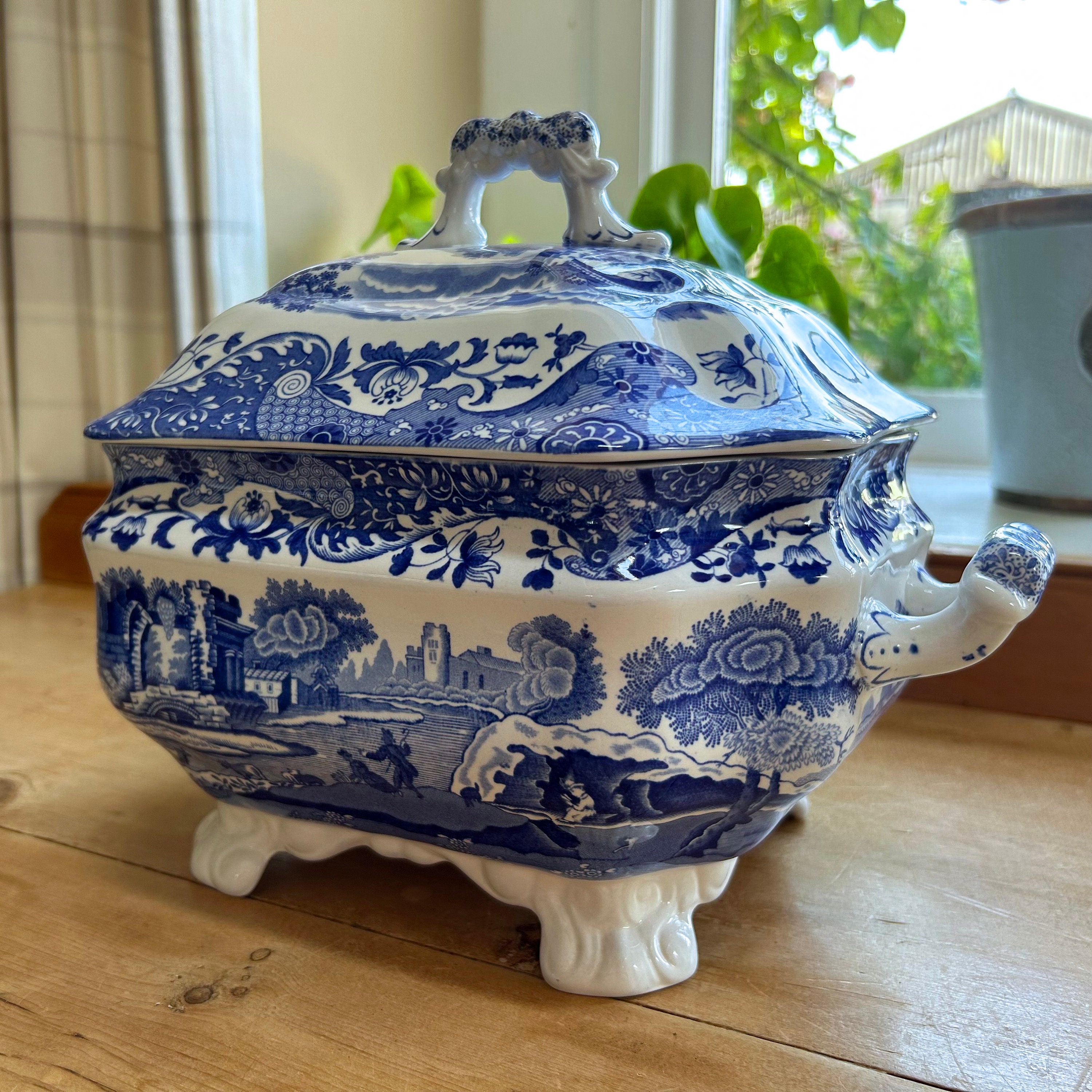 Vintage Spode Blue Italian Soup Tureen 3.4L 6pt, England 1987 - Etsy