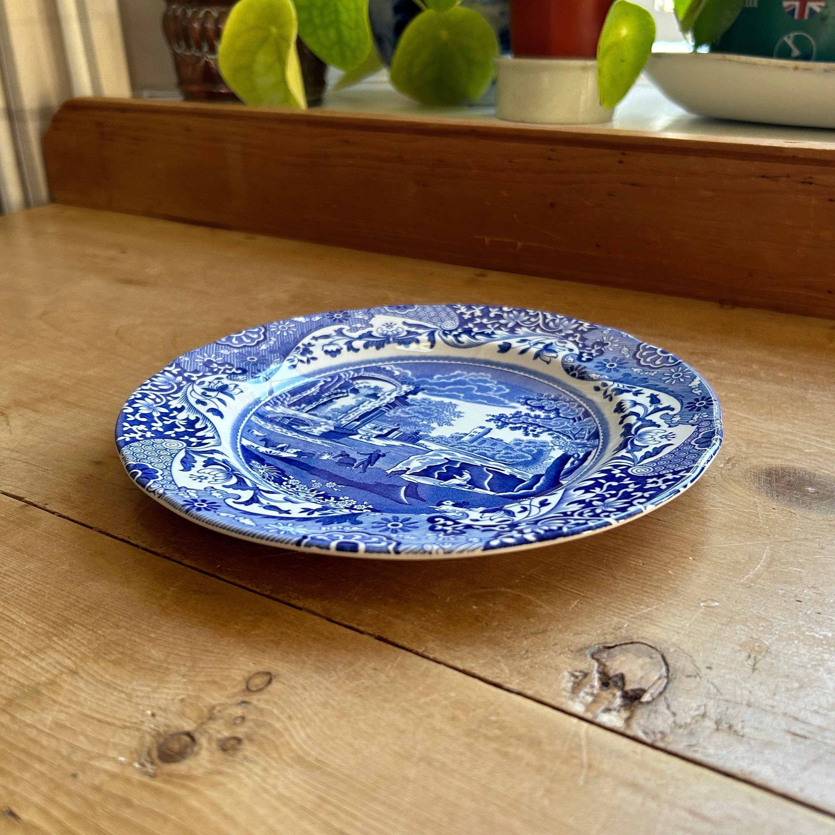 英国アンティークプレート　SPODE’S JEWEL 　27cmx2枚 Vintage Spode Blue Italian Side Plate W19cm, England 1976-1999 - Etsy