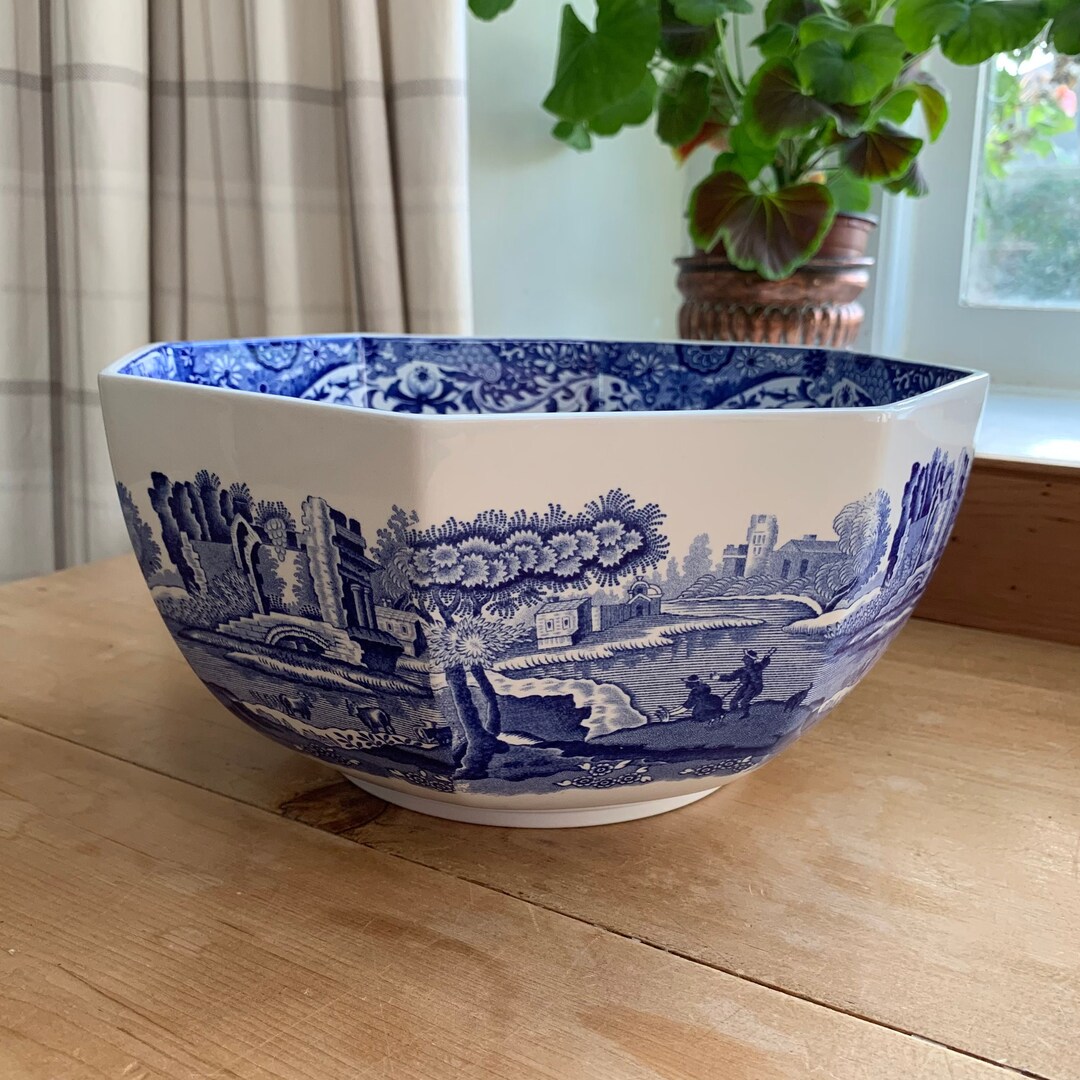 Spode, England Vintage 1994 Large Octagonal Fruit, Salad or Serving