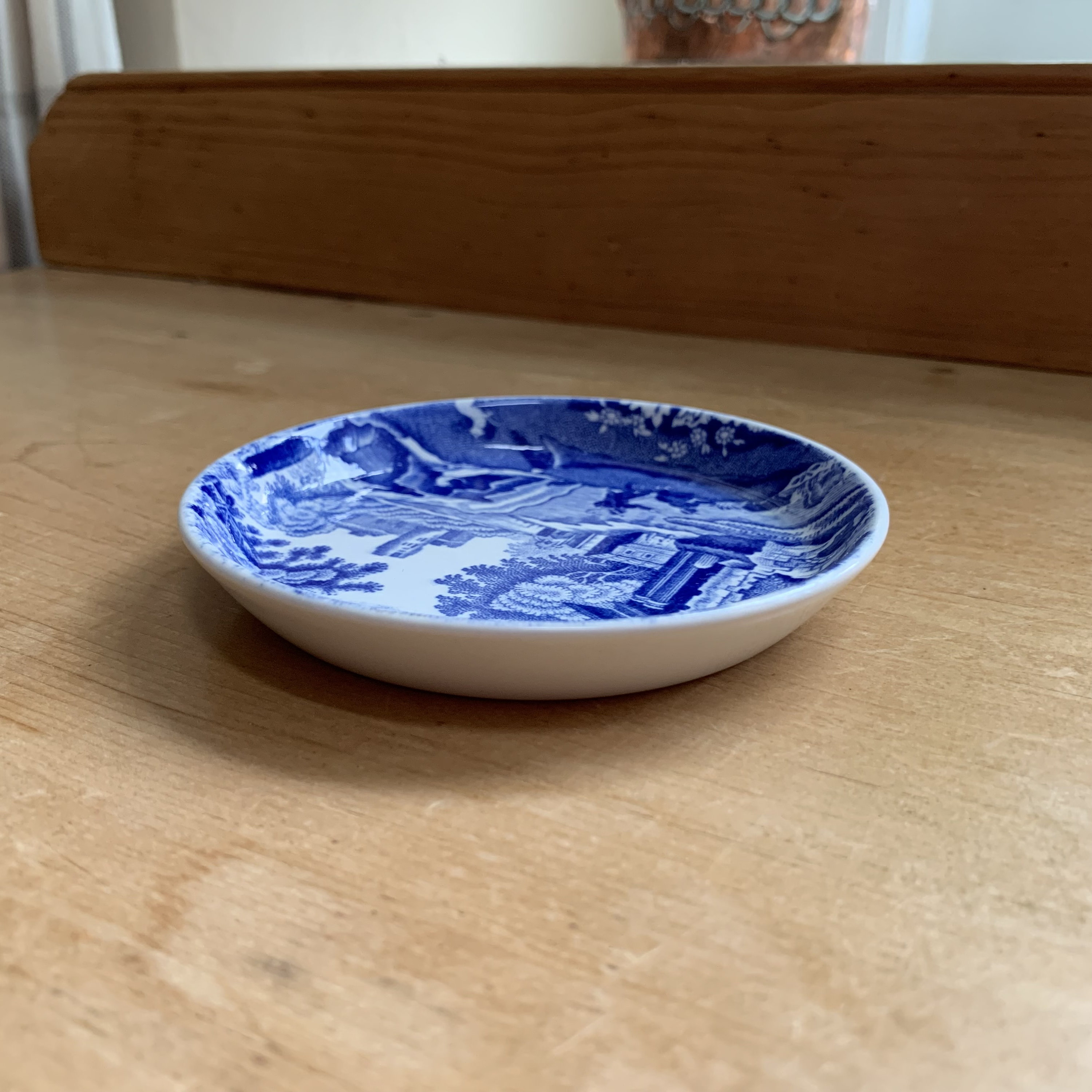 Spode Pin Vintage Copeland Spode Blue Italian Coaster or Pin Dish W10cm, England ...