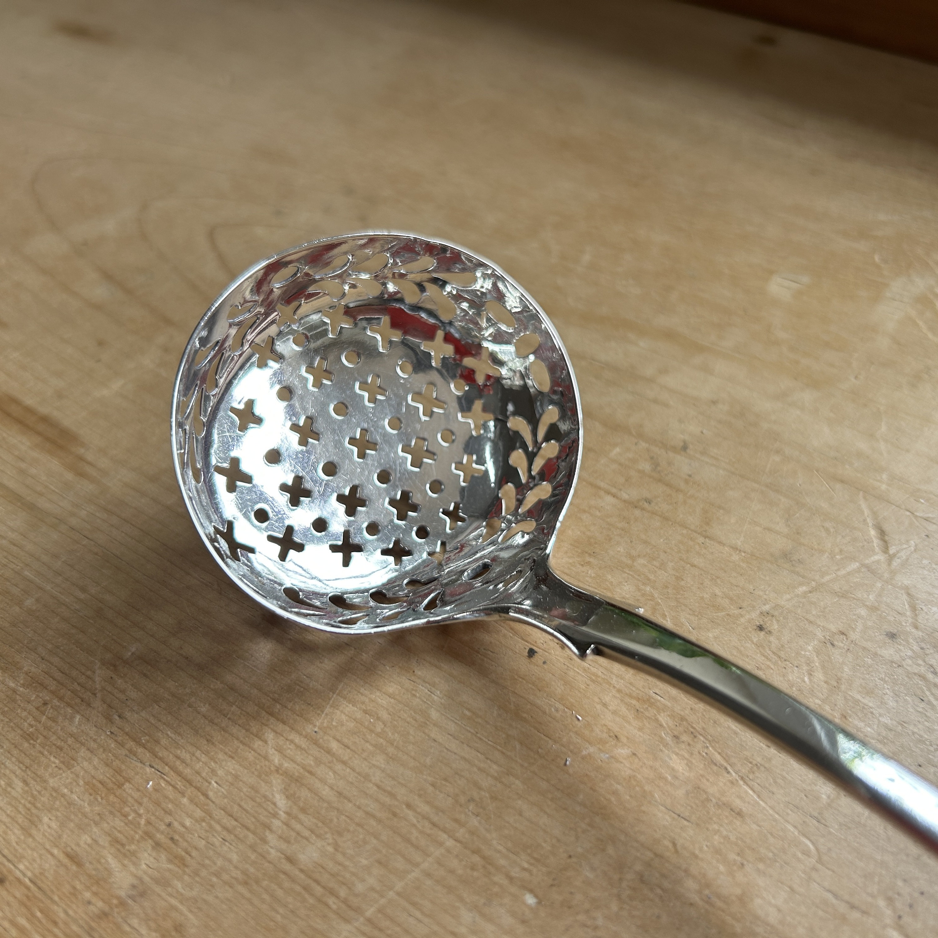 Sterling Silver ストロースプーン　新品 純銀925Sマドラー＋ストロースプーン、ヨーロッパ製メーカー不詳