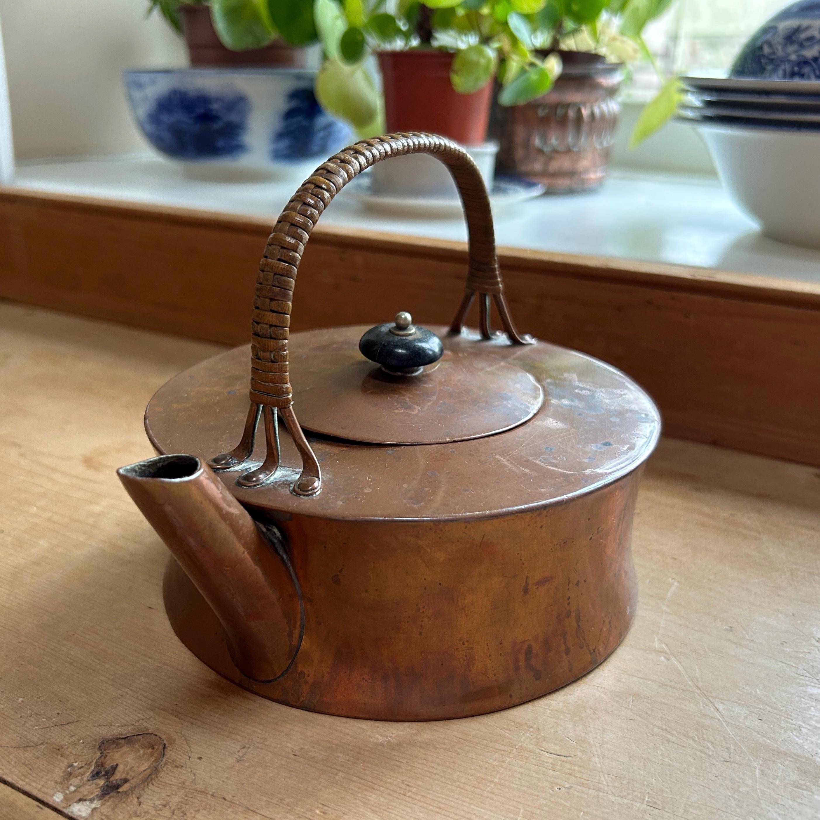 イギリスアンティーク 大きなケトル 銅 カッパーケトル やかん 店舗