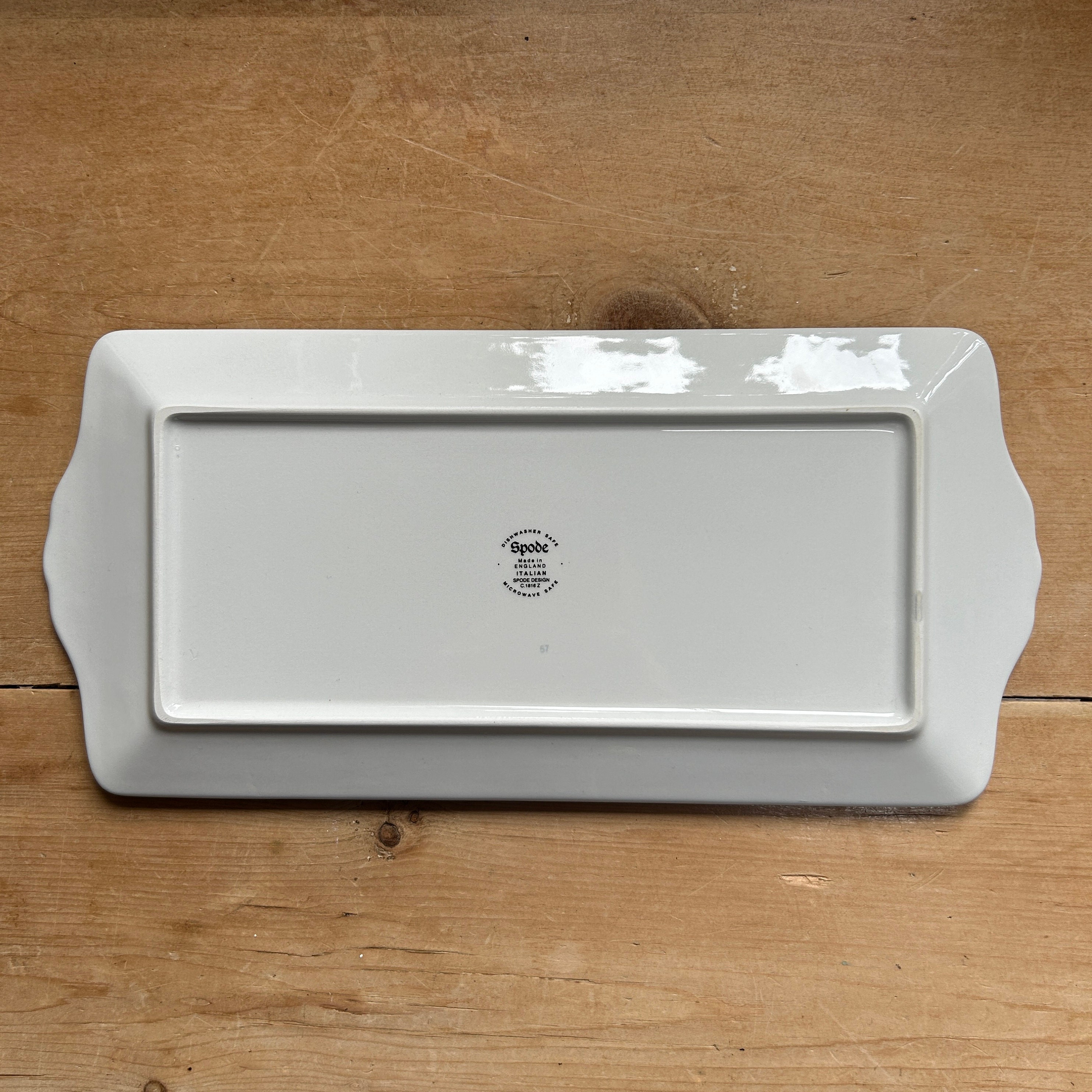 ヴィンテージ スポード ブルーイタリアン サンドイッチトレイ W34cm