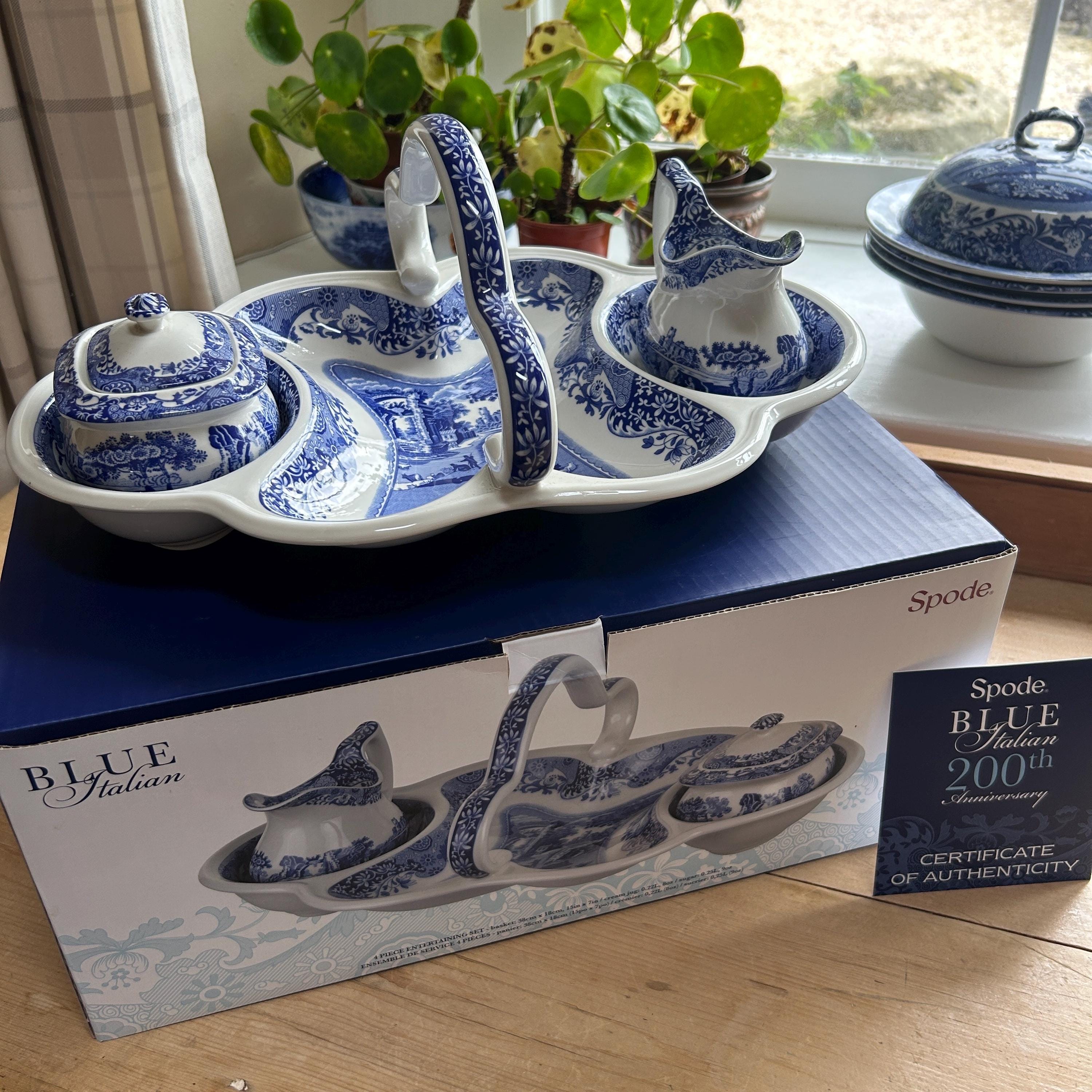 Spode Blue Italian 200th Anniversary Entertainment Set W38cm
