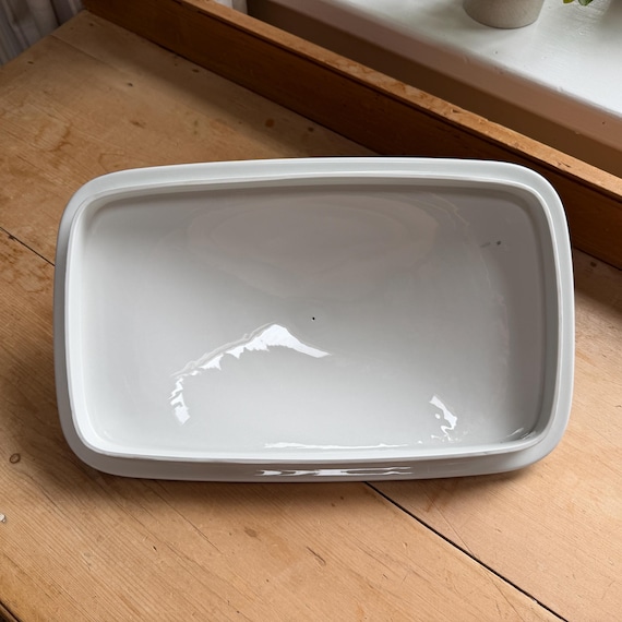 Vintage Spode Blue Italian Large Straight Side Bread Box or Bin