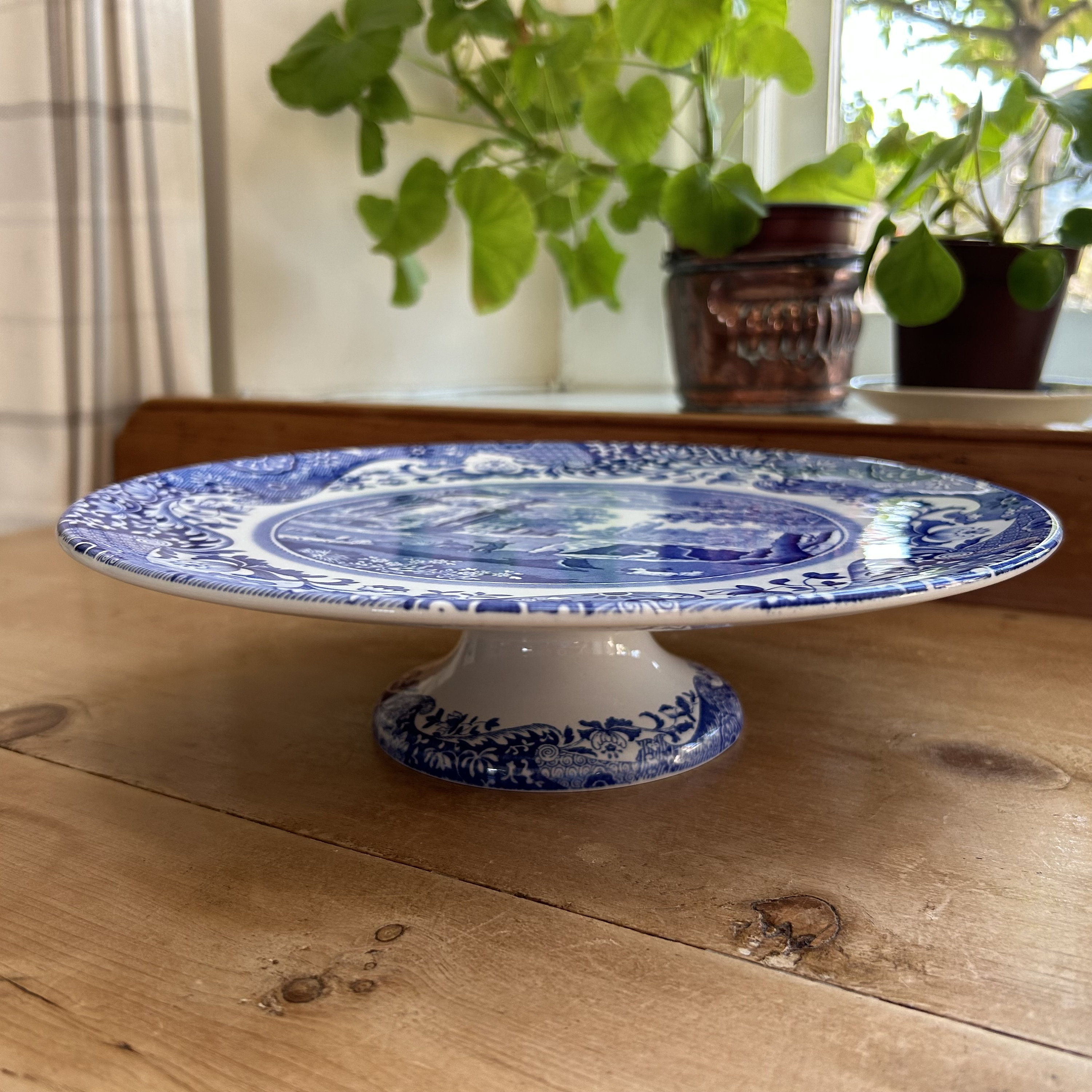 Blue and white cake stand hot sale
