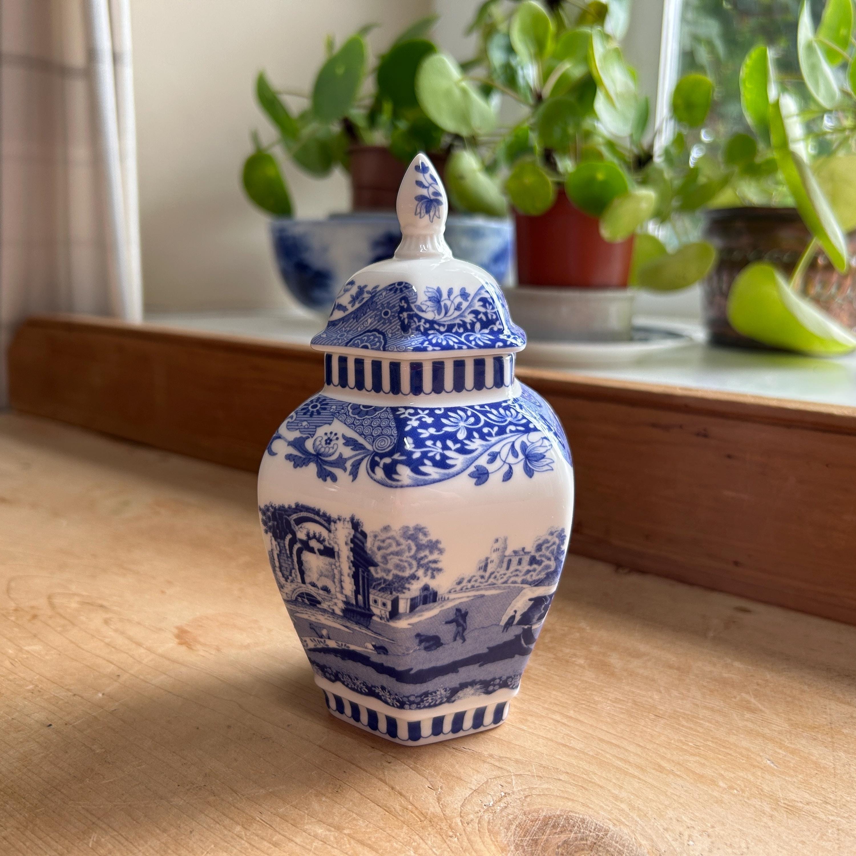 青と白の風景画 バターケース　vintage Spode 青と白の風景画 バターケース vintage Spode Spode mug - Etsy 日本