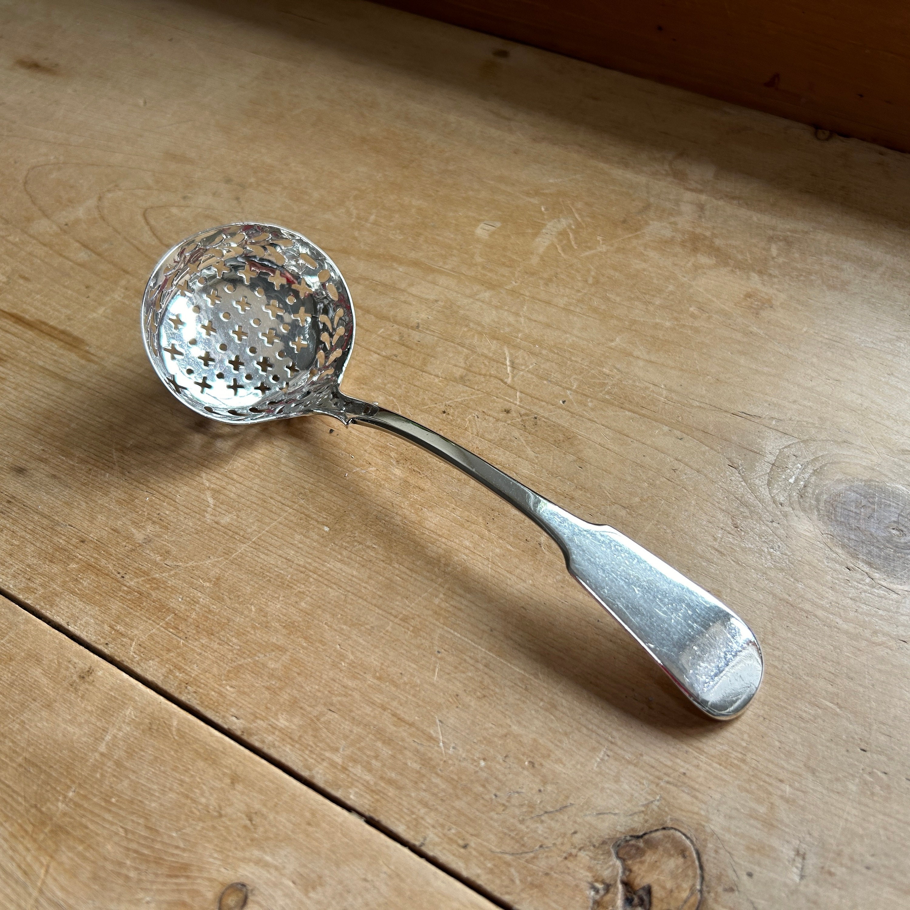 Sterling Silver Sifter Spoon, Thomas Sewell I, Newcastle