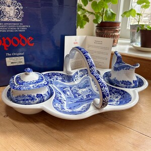 Spode, England 2006 Strawberry Set (basket, Sugar Box and
