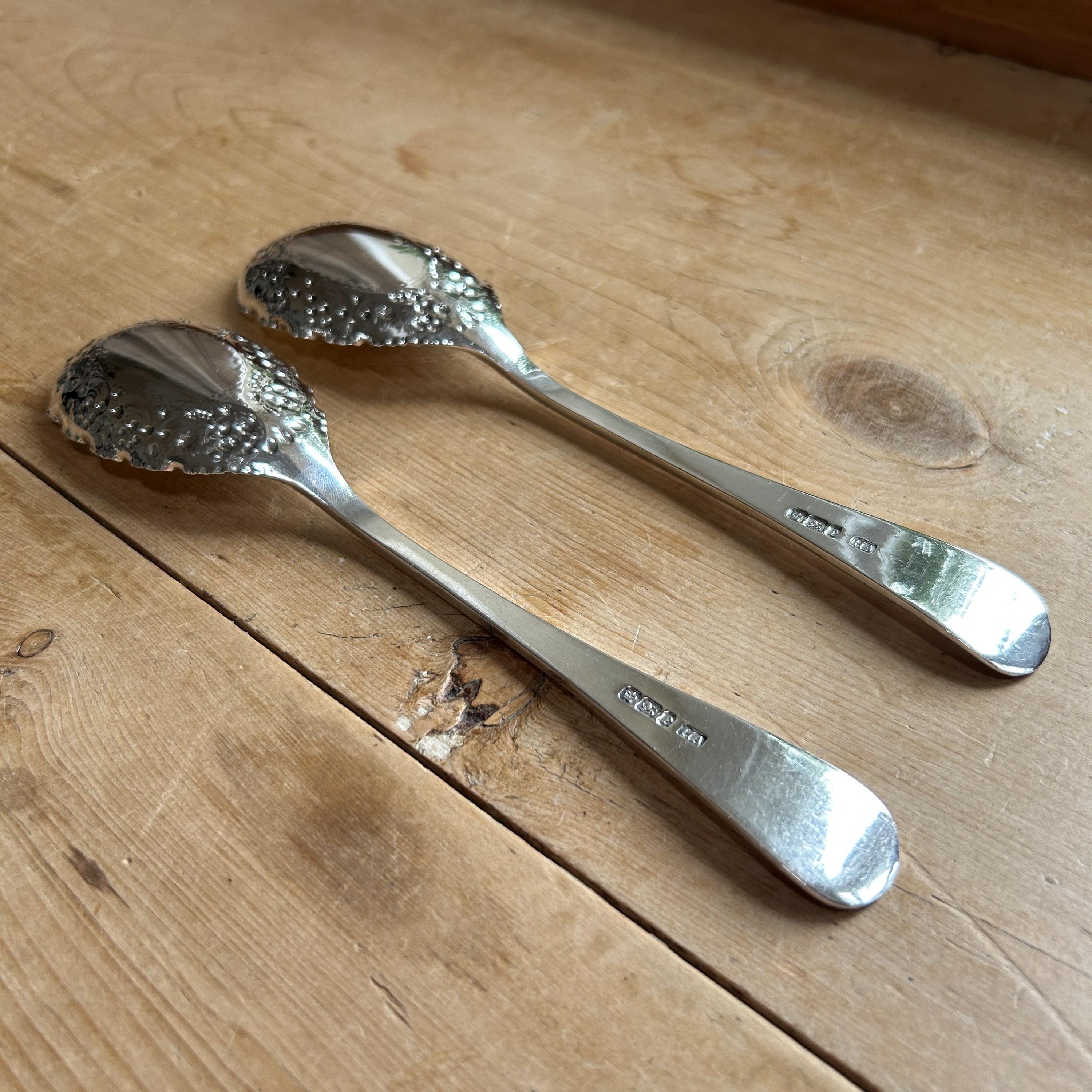 アンティーク ビクトリア朝 スターリングシルバー コンポートスプーン