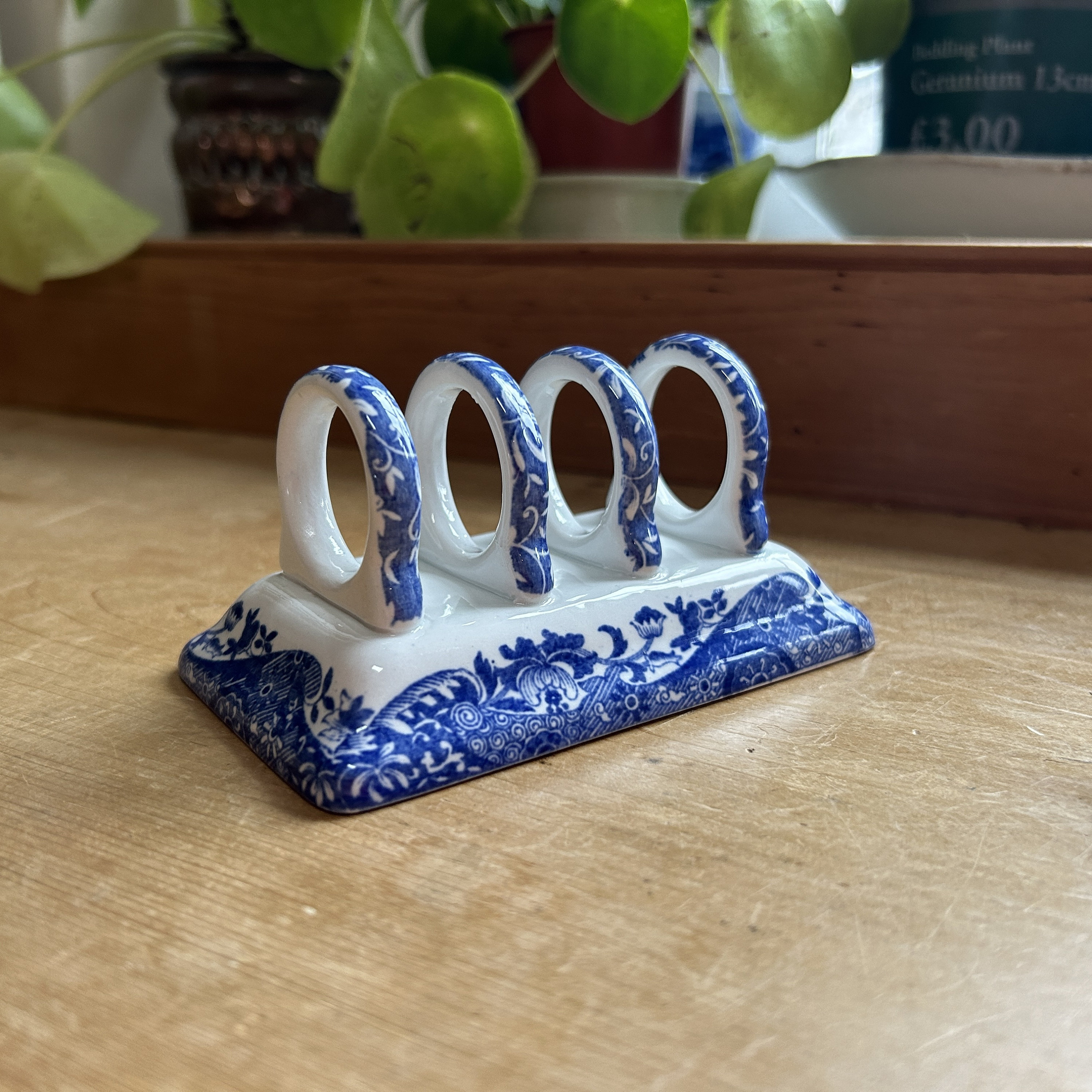 Spode Racking Vintage Copeland Spode Blue Italian Three Division Toast Rack 12cm ...