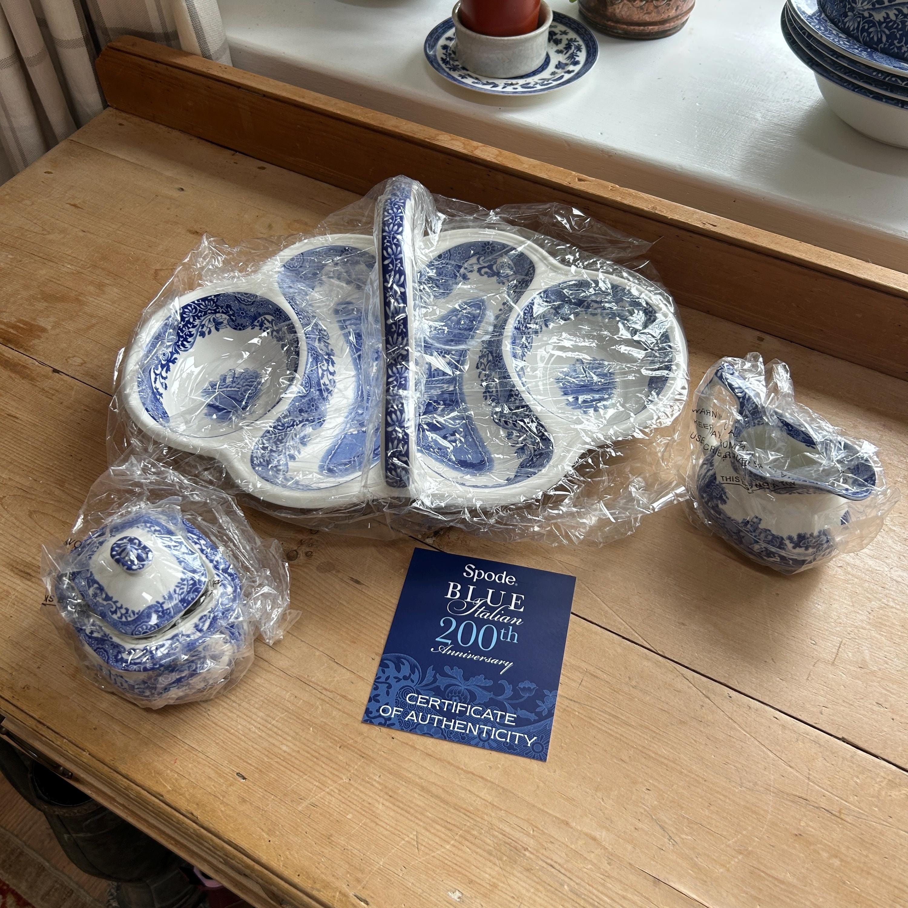 Spode Blue Italian 200th Anniversary Entertainment Set W38cm