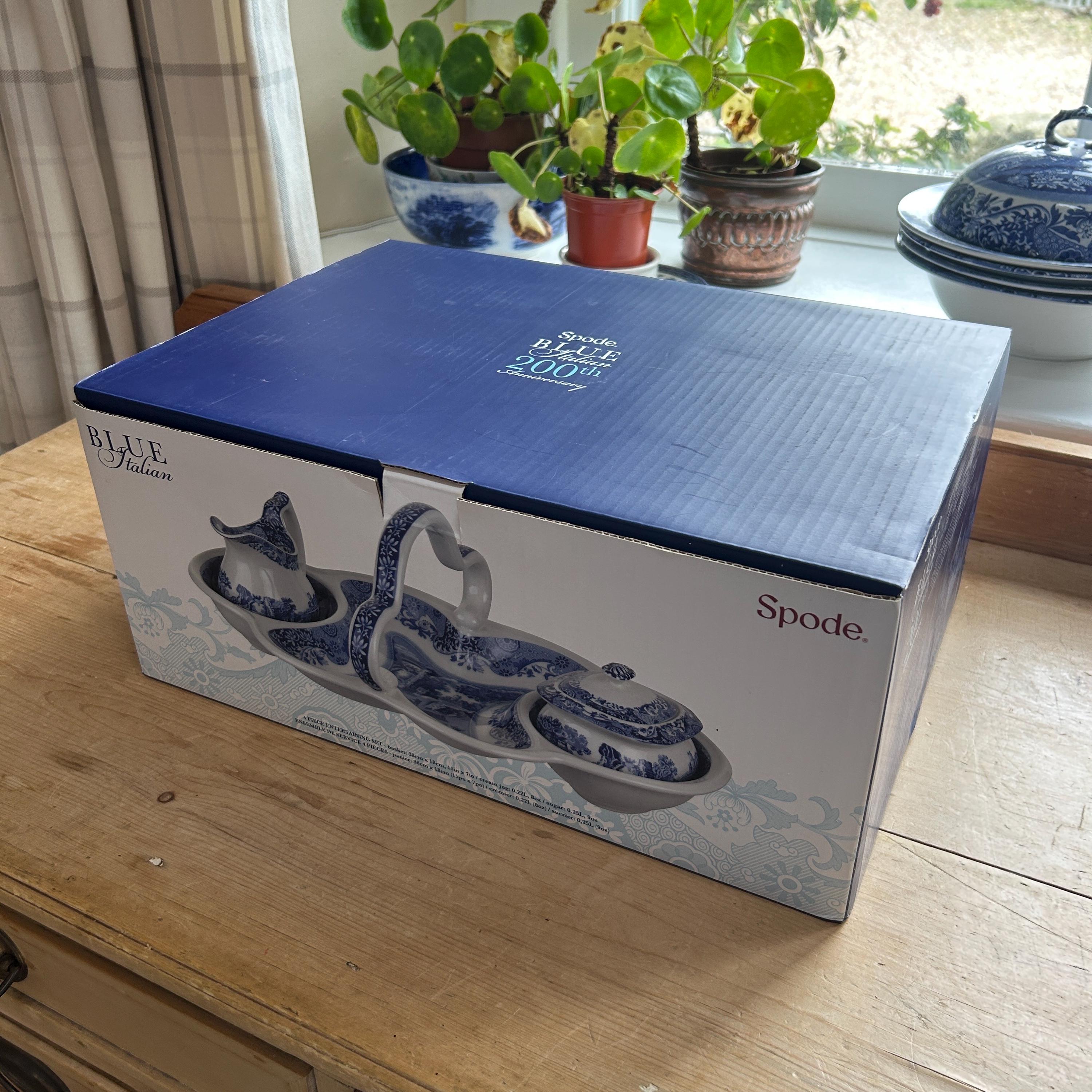 Spode Blue Italian 200th Anniversary Entertainment Set W38cm