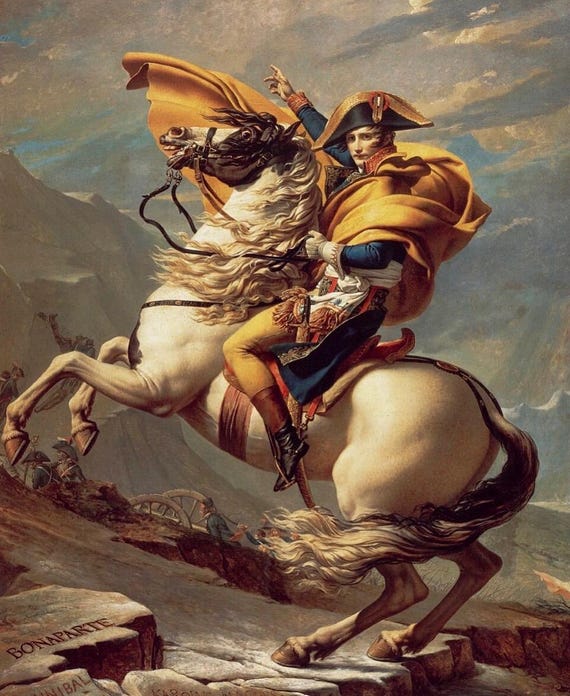 Vintage Bronze 'napoleon Crossing the Alps', After Claude on