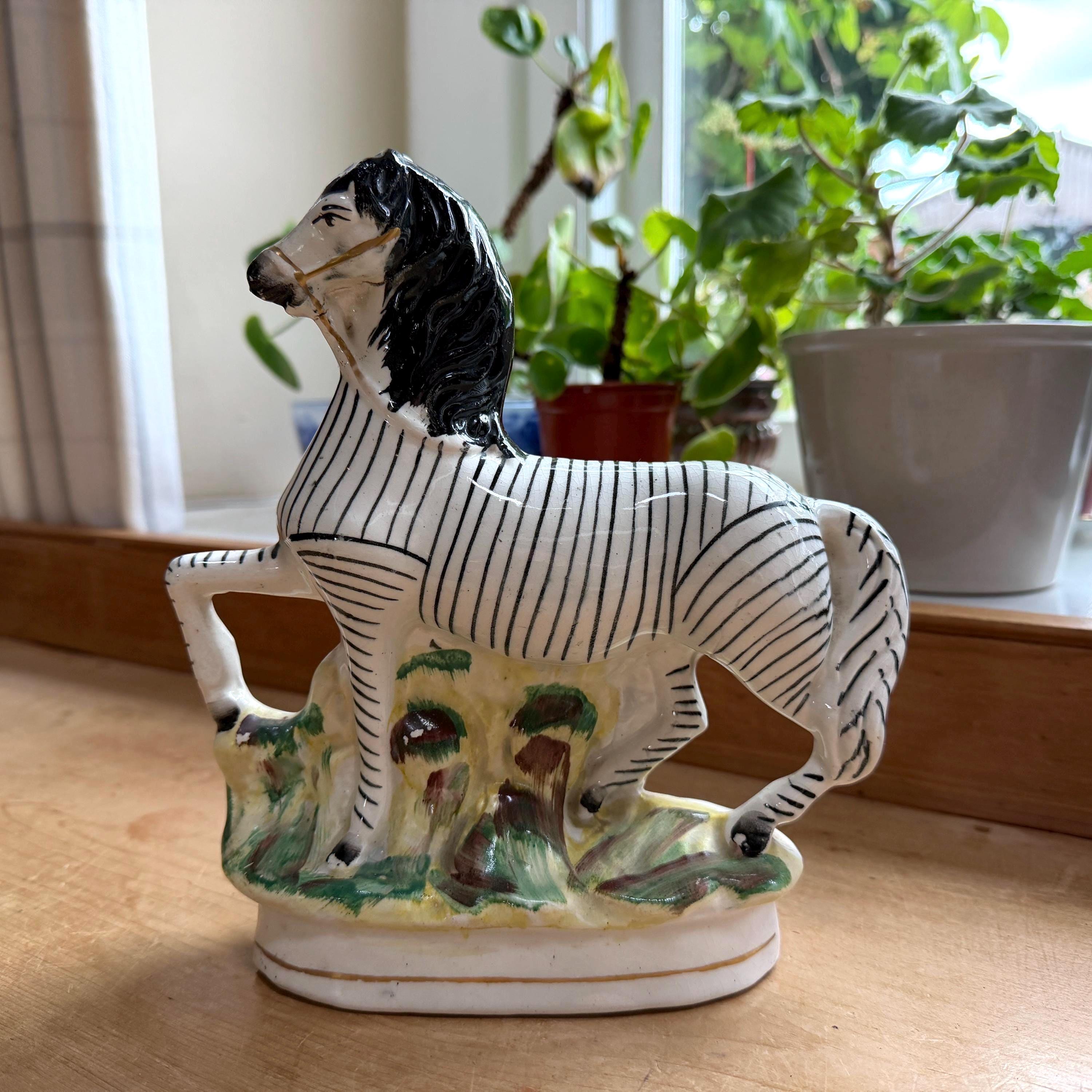 Antique Staffordshire Zebra - Etsy