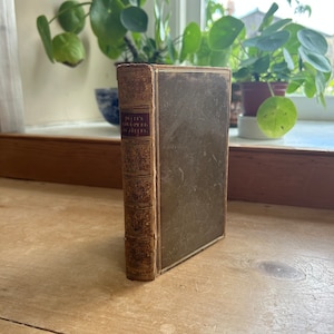 Natural History of Selborne by Gilbert White, pub., John Van Voorst, England antique 1843 Victorian brown leather and gilt hardcover book