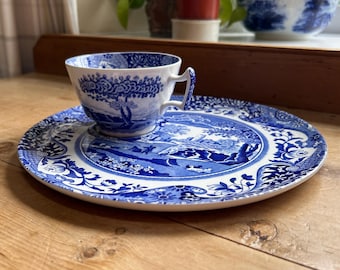 Spode Blue Italian Breakfast Tray Set W26.5cm, England 2007