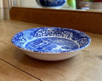 Vintage Spode Blue Italian Cereal or Dessert Bowl W16.5cm, England 1976-1999