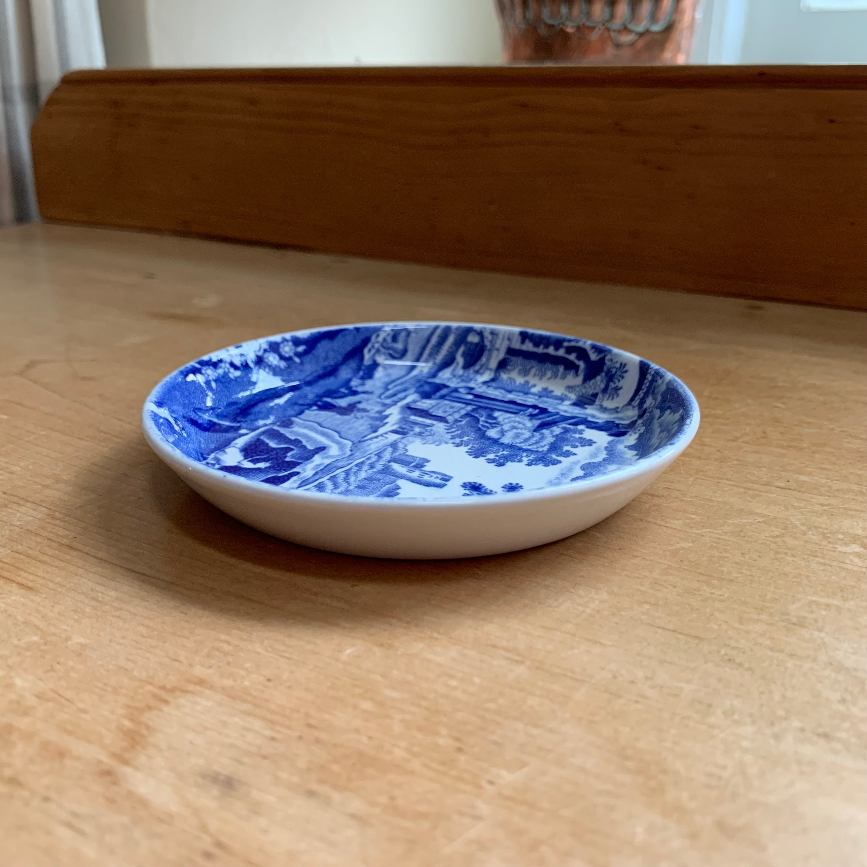 Spode Pin Vintage Copeland Spode Blue Italian Coaster or Pin Dish W10cm, England ...