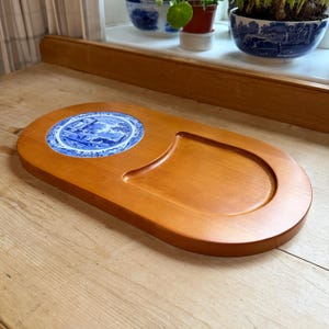 Vintage Spode Blue Italian Cheese and Biscuit Serving Board W44.5cm, England c1990