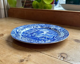 Vintage Copeland Spode Blue Italian Dessert or Salad Plate W20.8cm, England bf1940