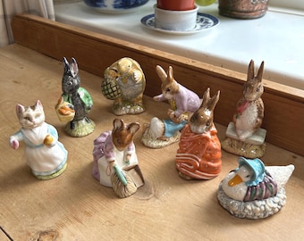 Vintage Beswick Beatrix Potter Figures (8), England 1948-1989