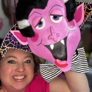 Pink Vampire Wreath Attachment: Spooky Halloween Door Decor
