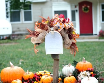 Fall Mailbox Topper, Vogelscheuche Laterne, Herbst Mailbox Topper