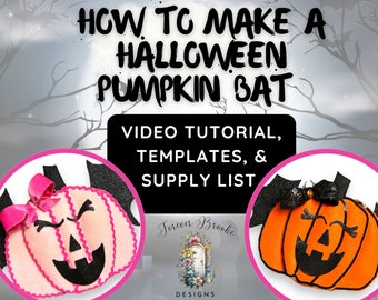 Zelfstudie Halloween-pompoen vleermuiskrans bevestigen (pdf en video)