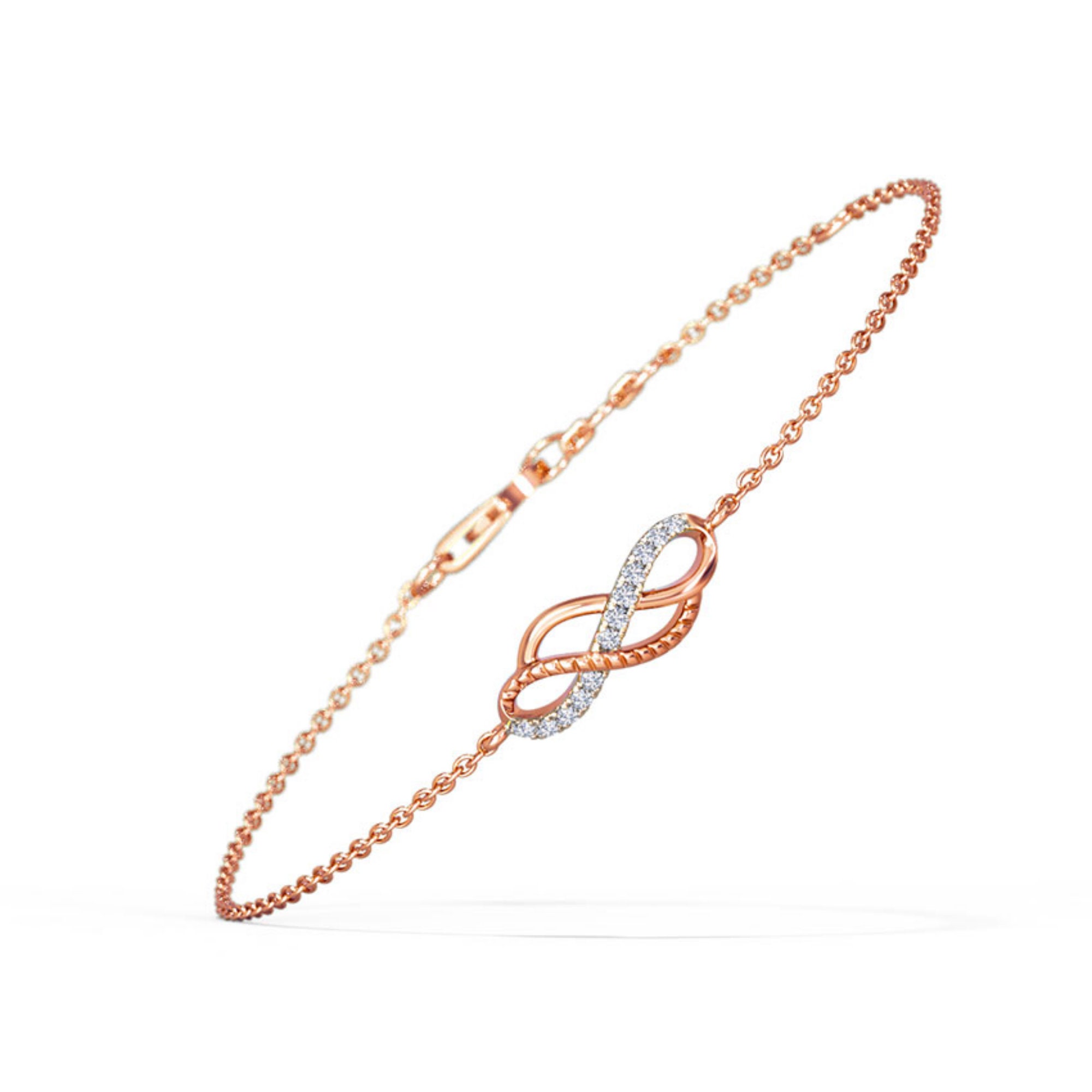 Gold infinity 2024 bracelet with diamonds