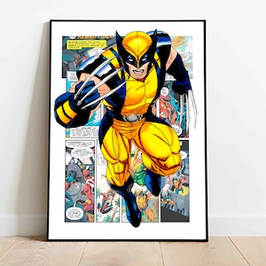 Wolverine download print, digital superhero poster, printable superhero art for nursery