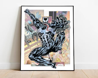 Poster Toile Venom Marvel #03 - Illustration Comics Super-héros, Impression D'art Encadrable