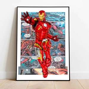 Ironman download print, digital superhero poster, printable superhero art for nursery