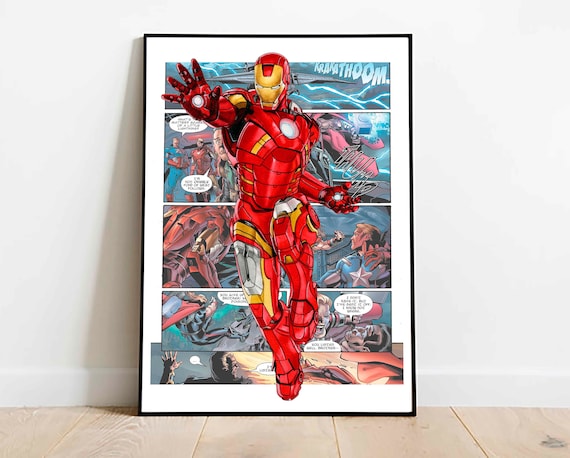 Ironman download print, digital superhero poster, printable superhero art for nursery