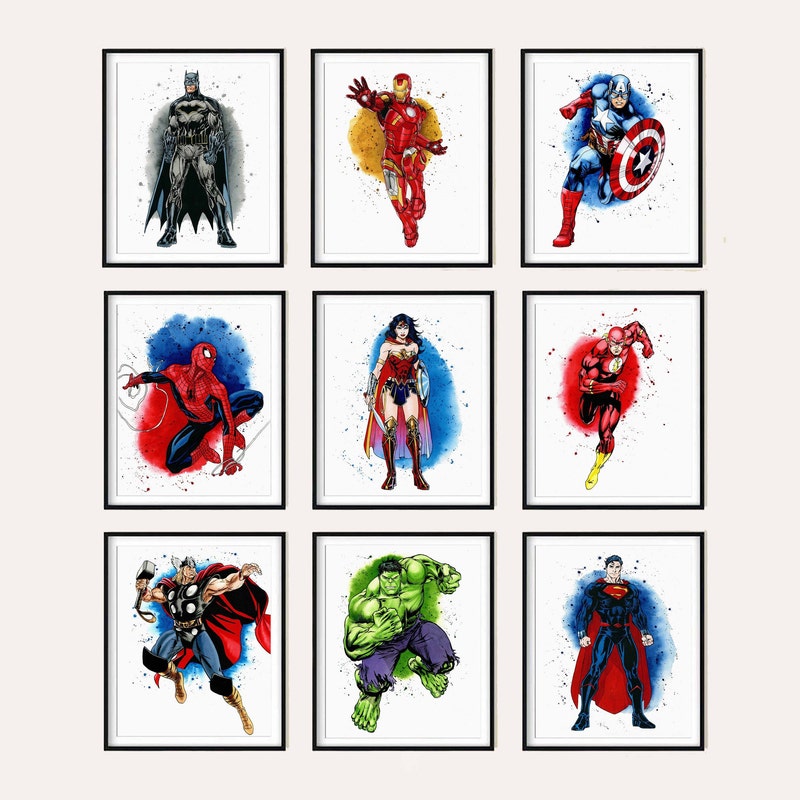 Super Hero Prints - Etsy UK