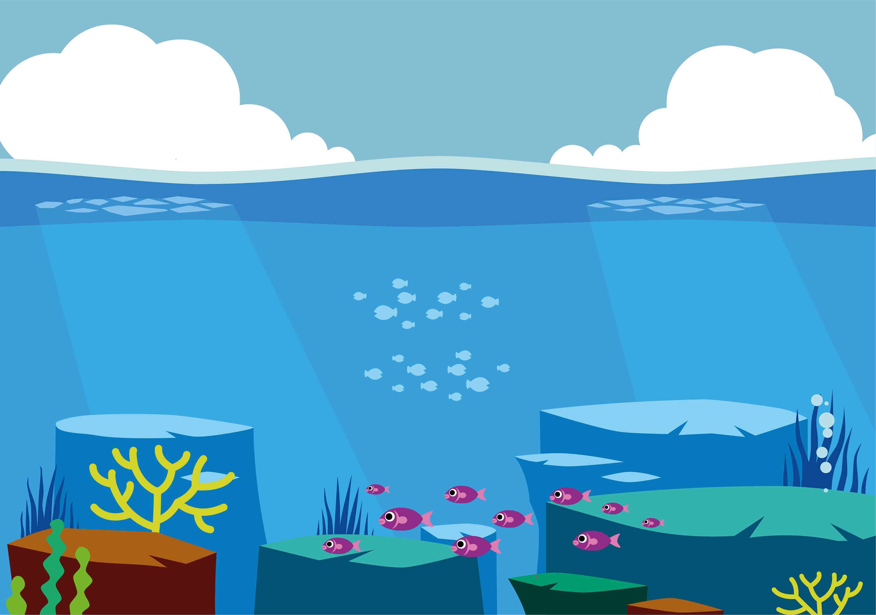 Baby Shark Party / Backdrop & Background V2 - Etsy