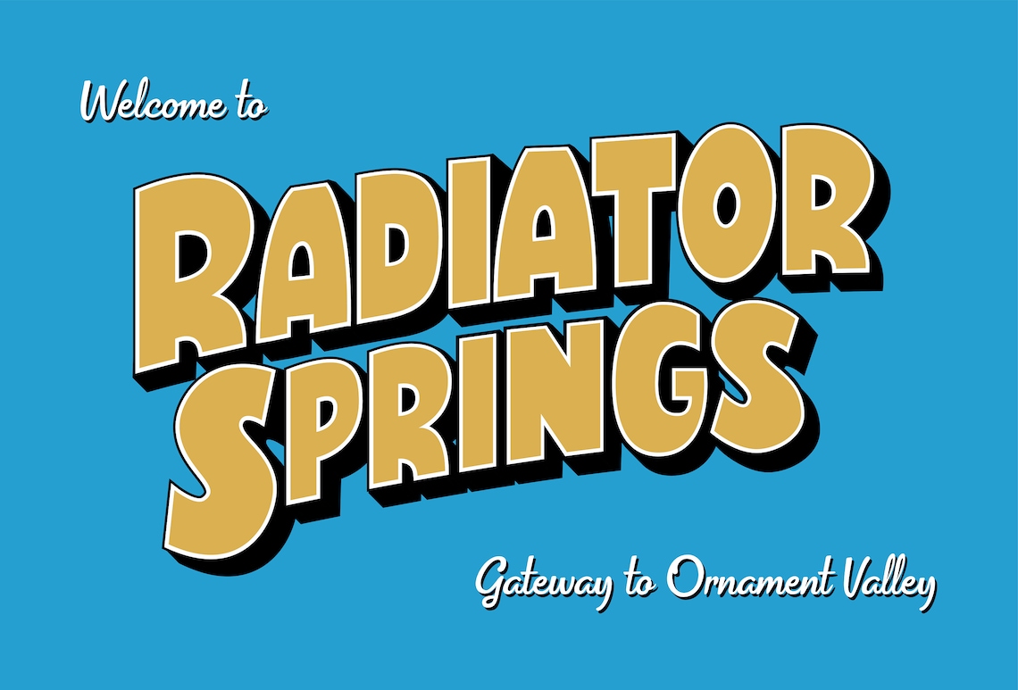 Radiator Springs / Backdrop & Background Etsy