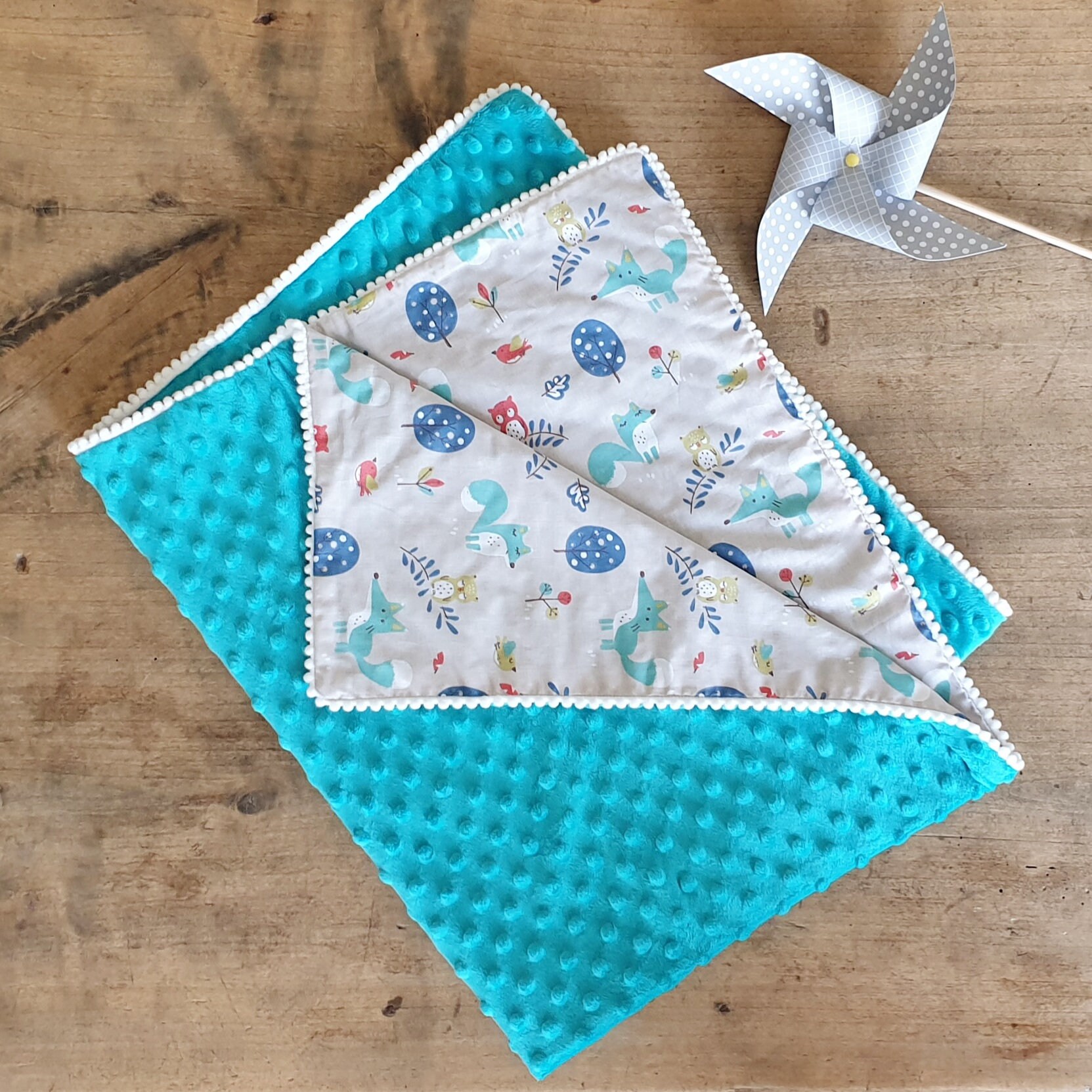 Couverture Bébé Bleu-Choubois