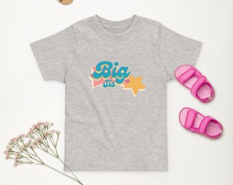 Big Sis Toddler Jersey T-shirt | Pregnancy Announcement | Gift for Kids | Big Sister Shirt | Promoted to Big Sister