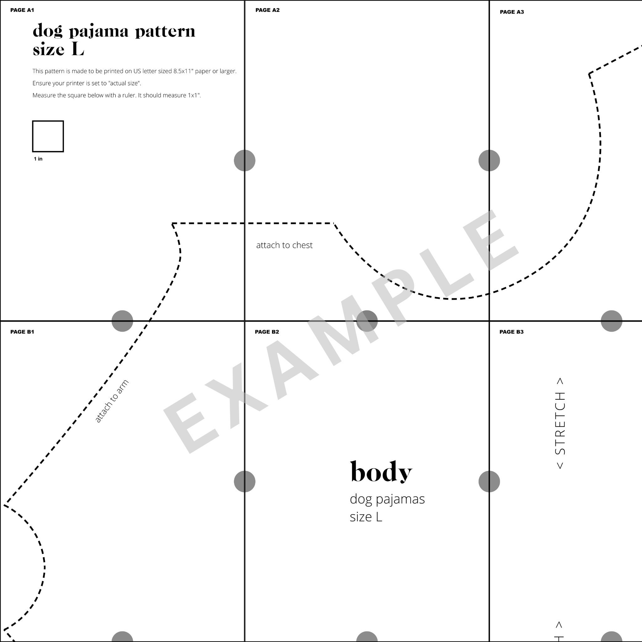 dog pajamas sewing pattern pdf download | size s | small dog