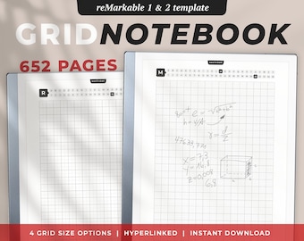 A-Z | Graph Paper | Math Notebook | remarkable 2 template | Notebooks | Mathematics Grid Paper | School notebook