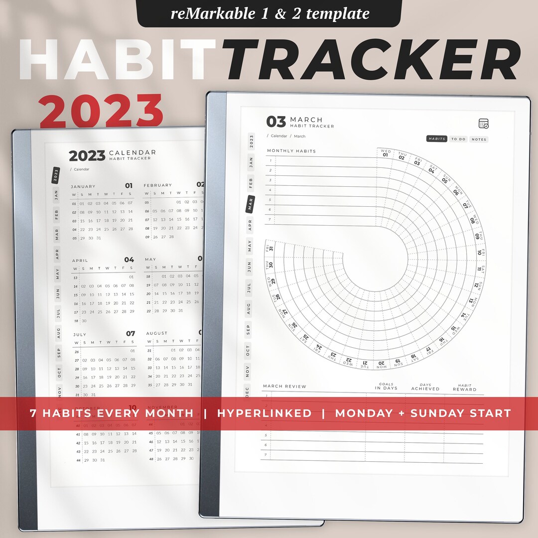 2024 Habit Tracker for Remarkable 2025 Included for Free Remarkable 2