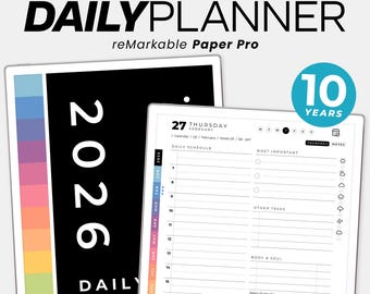 10-Year Daily Template for reMarkable Paper Pro